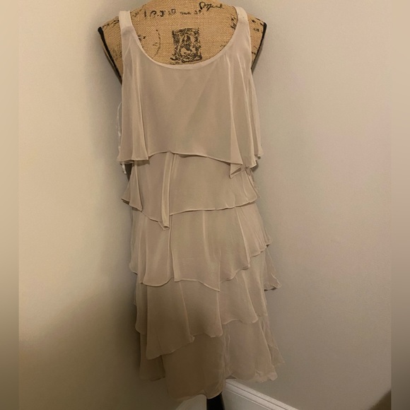 Robbie Bee  Ruffled Dress in Stone Color - Picture 3 of 6